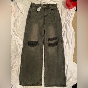 black washed jeans